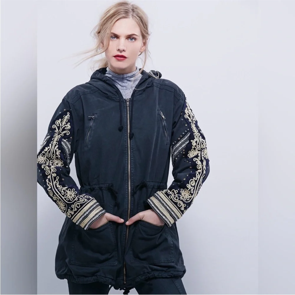 Free People Golden Quills Military Parka in Gray - Picture 15 of 15